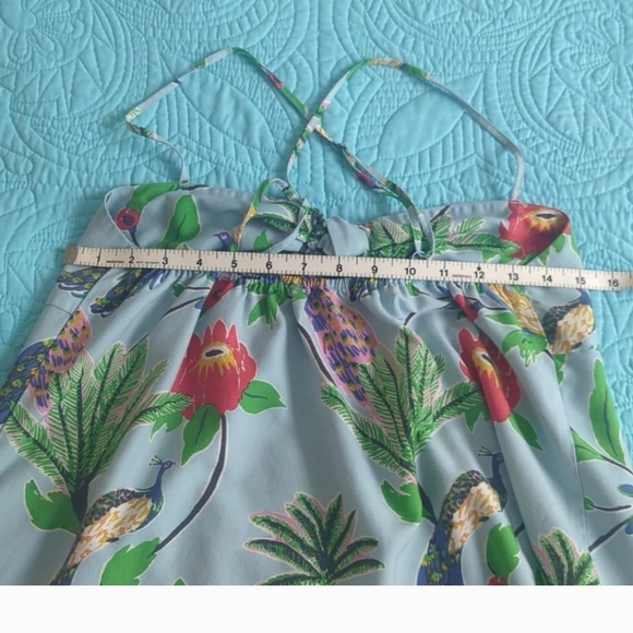 On 34th By Macy's Kight Blue Tropical Floral Summer Camisole Top, Festival Med - Picture 7 of 8